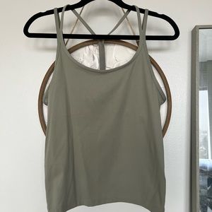 Green PINK Workout Tank